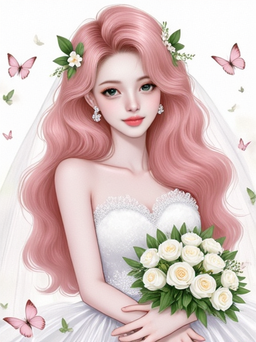 Realistic Comic Style Girl