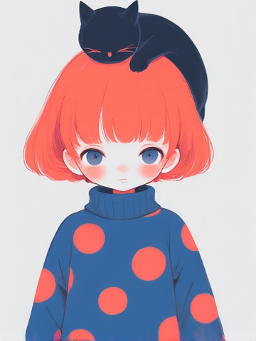 Japanese Blue Cozy Flat Illustrations