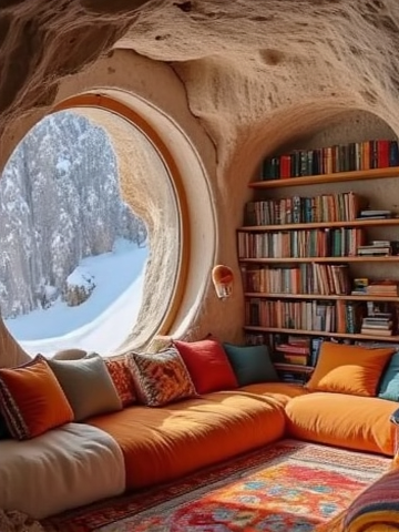 Cave-Like Bedroom