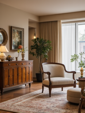 Classic Walnut Wood Interior Design