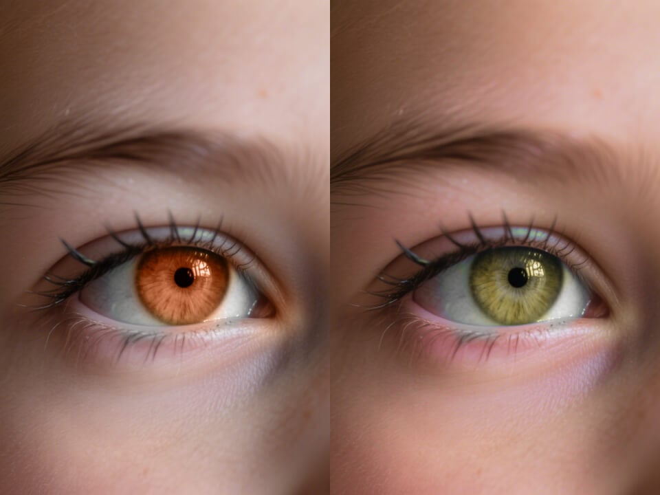 Change eye colors to any shade you desire