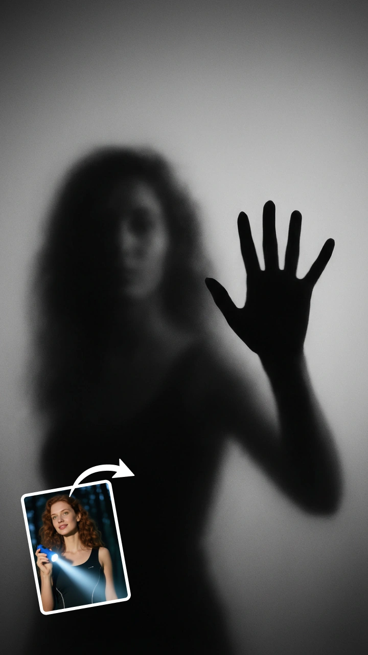 AI Frosted Glass Silhouette Effect