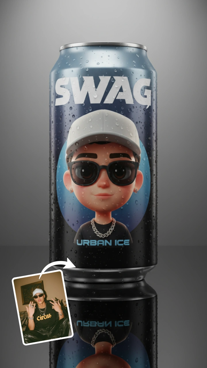 AI Cartoon Soda Can Generator