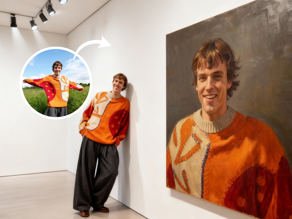 With My Oil Portrait